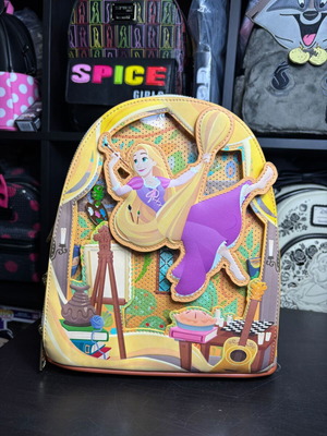 Loungefly Disney Tangled Rapunzel Painting Mini Backpack new, colorful