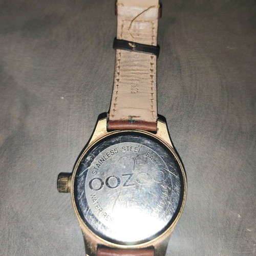 Oozoo women's watch used with brown leather strap