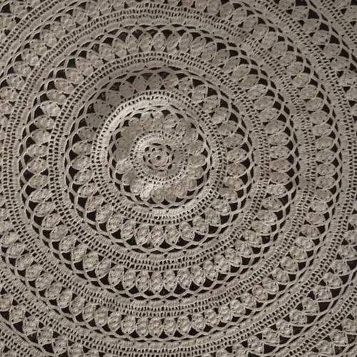 Crochet tablecloth, 90 cm diameter, ecru