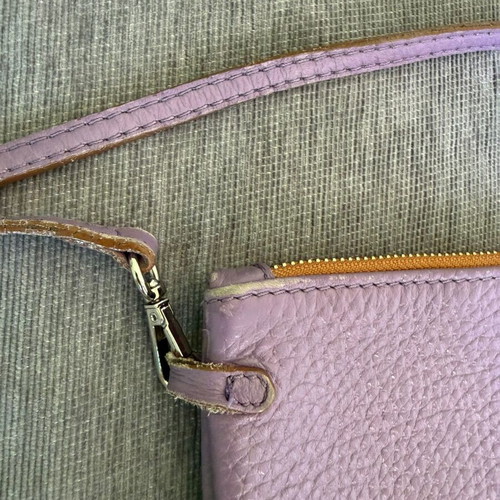 Gianni Chiarini lilac leather crossbody bag clutch