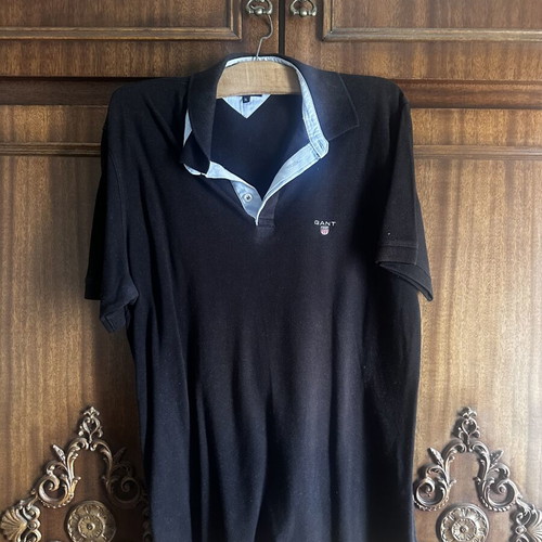 Gant men's short-sleeve shirt used, size XL, black