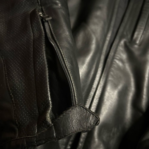 Dainese Black Leather Motorcycle Jacket used, size 46