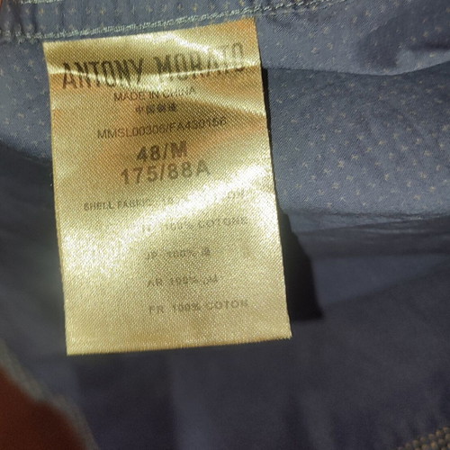 Antony Morato men's shirt used, size M, dark blue with pattern