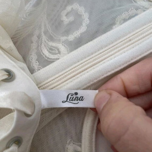Wedding corset like new, cream with lace and ribbons Luna