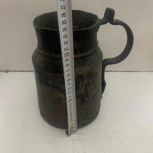 Copper jug 80 years old handmade used