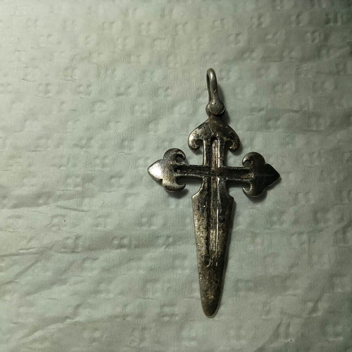 Military silver cross amulet 1720-1820, rare klepht armatolos