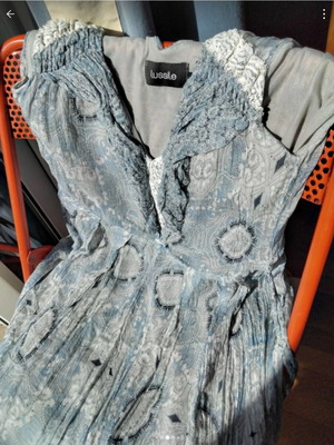 Lussile dress like new, small, gray and blue