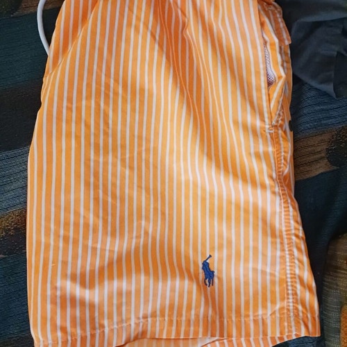 Polo Ralph Lauren men's swim shorts like new, size S, white and orange