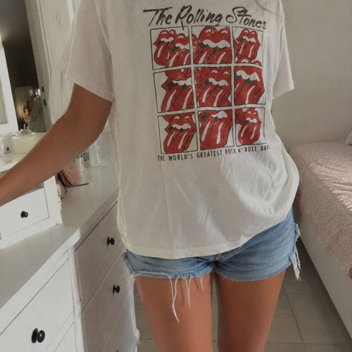 Zara x The Rolling Stones White Graphic T-Shirt 13-14 Yrs Like New