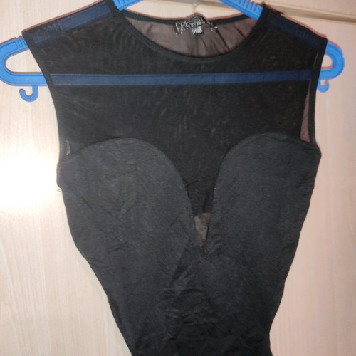 Bodysuit used with sheer top and open back size M