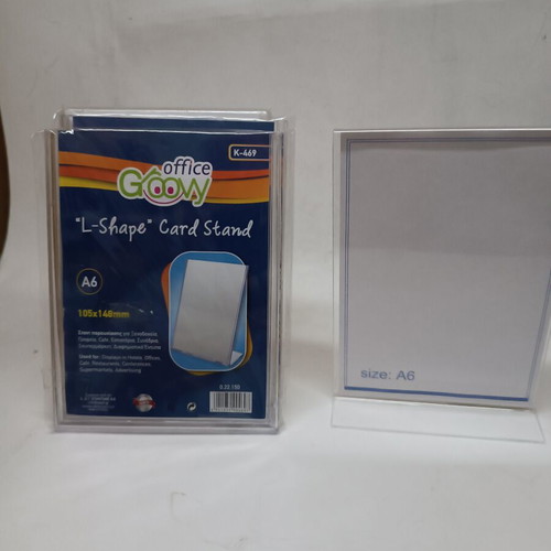 Plexiglass Stands A6 Size, 4 Pieces, New