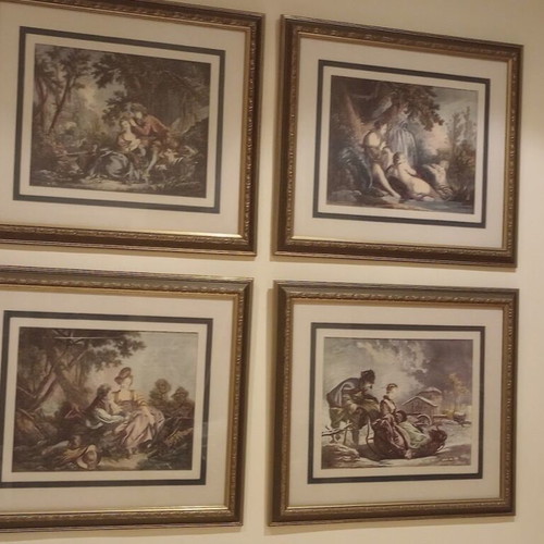 Set of Four Engravings The Four Seasons framed, like new