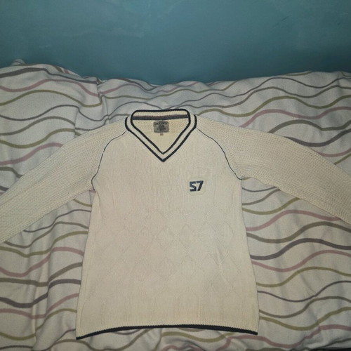 Chevignon men's white sweater like new, size L