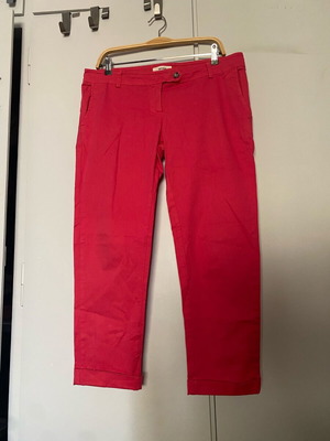 Imperial cotton pants like new, fuchsia-watermelon color, size L