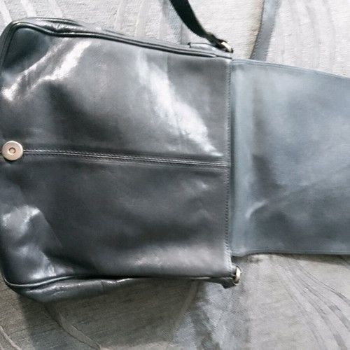Nikolas vintage leather men's bag like new, black