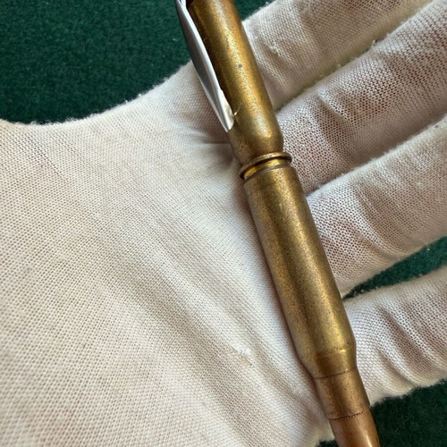 Bullet Pen used, brass military style