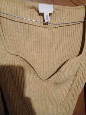 H&M blouse new, gold color, size M