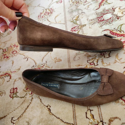 Ralph Lauren ballerinas like new, brown, size 38