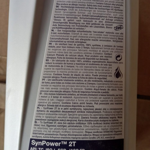 Valvoline SynPower 2T synthetic oil pack of 3x1L