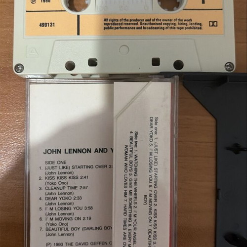 John Lennon & Yoko Ono Double Fantasy cassette used, pop