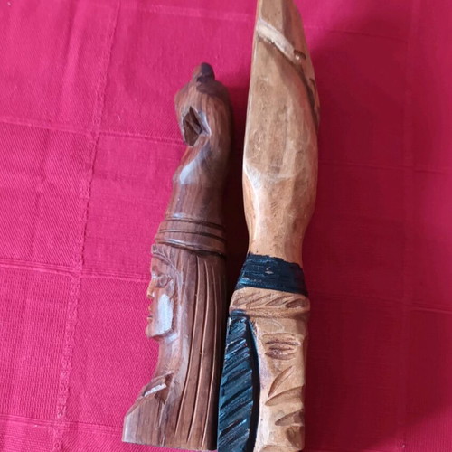 Wooden decorative carvings used from Madeira, set of 2 pieces