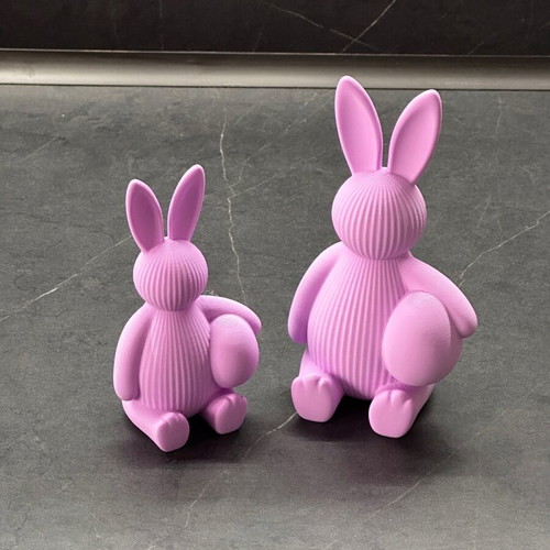 Easter decorative bunnies new set of 2 in lilac, pink, green colors