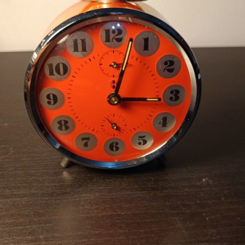 Table clock alarm used, analog