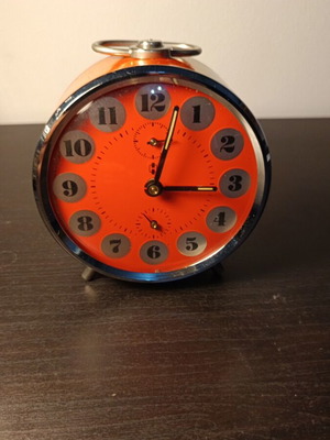 Table clock alarm used, analog