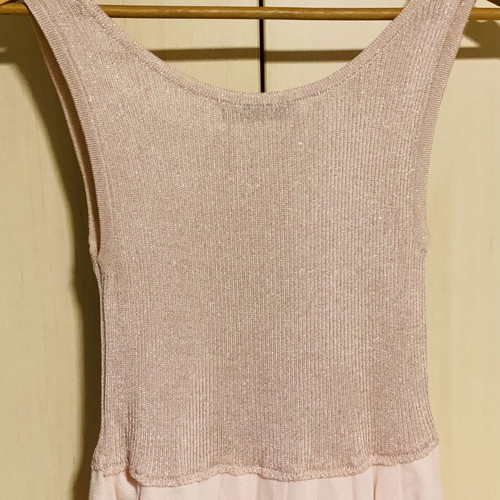 Rococo romantic sleeveless dress in soft pink, new