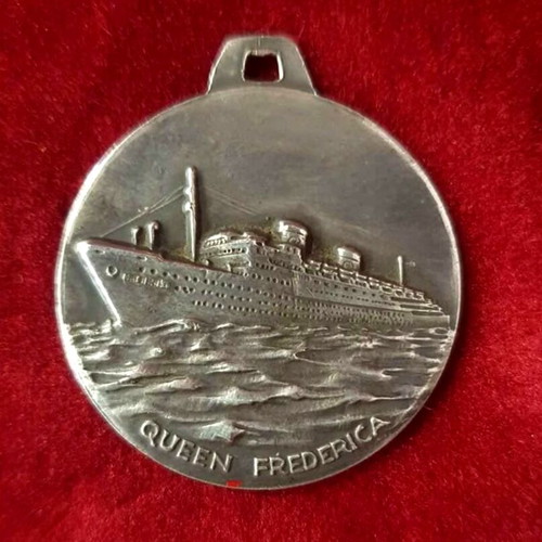Medallion used with ship Queen Frederica from 1950s