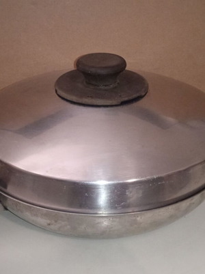 Vintage SEB Multipurpose Frying Pan Stainless Steel 18/10 29cm with Fissler Inox Lid used