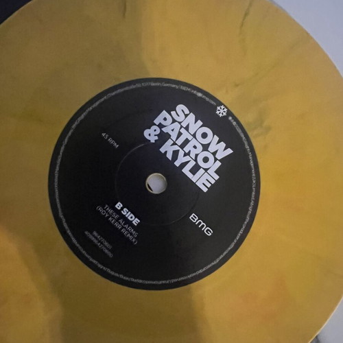 Kylie Minogue Snow Patrol βινύλιο περιορισμένης έκδοσης κίτρινο μάρμαρο 7 ιντσών