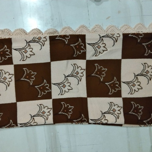 Handmade double knit blanket with lace and embroidery 2.40x2.50 with pillowcase 45x45