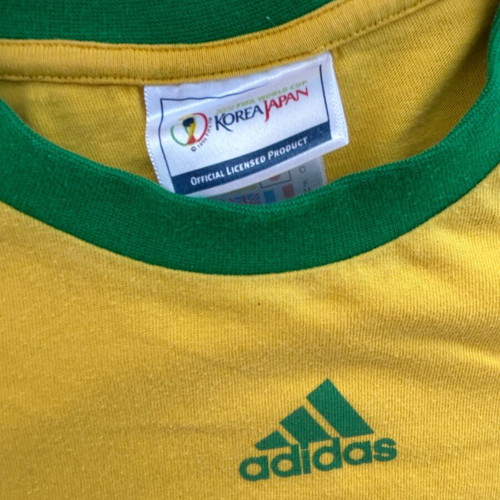 Brazil 2002 World Cup Adidas T-shirt vintage, like new, yellow, medium