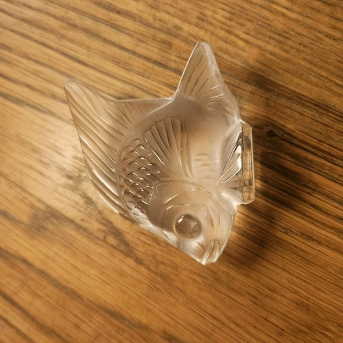 Lalique France crystal fish like new, pack of 8, multicolor
