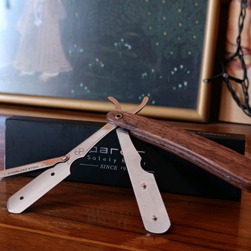 Parker SRDW Barber Razor shavette like new with E&S Rasage Artisan Soap sample