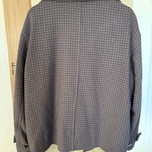Arket coat jacket used, brown and black houndstooth wool blend, size M
