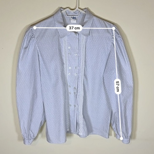 Zara shirt used, cotton, size M, white and blue