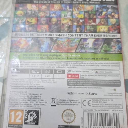 Nintendo Switch Super Smash Bros case used