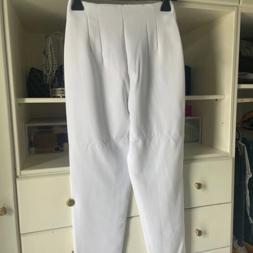 White pants like new with straight cut, size S