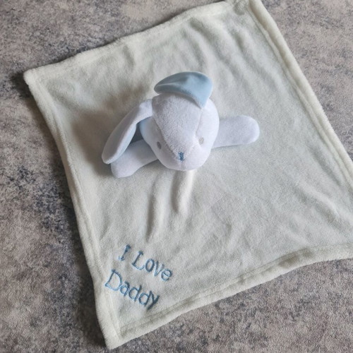 Baby sleep comforter bunny I love Daddy like new