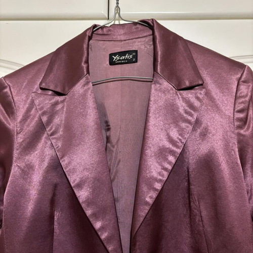 Ysatis silk jacket like new, pink-purple