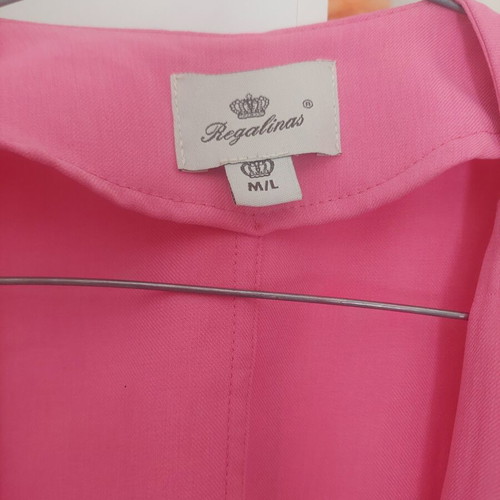 Regalinas pink women's blouse with puffed long sleeves