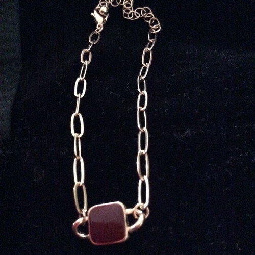 Jewelry set ring with red stone and bracelet new