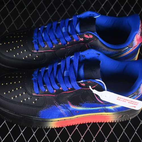 Nike Air Force 1 Black Racer sneakers new, handmade custom design