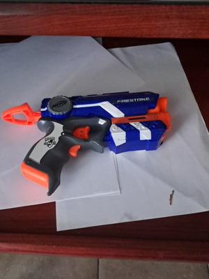 Nerf Fire Strike blaster used