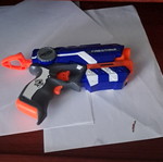 Nerf Fire Strike blaster used