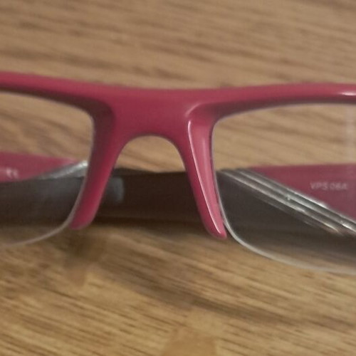 Prada eyeglass frame like new, red-black-silver