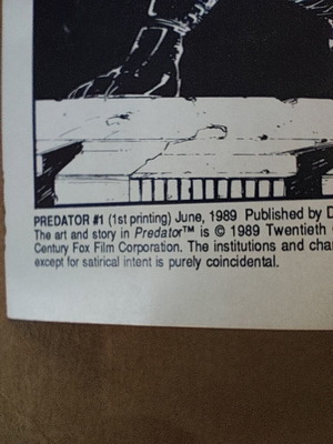 Predator #1 comic book, 1989 first print