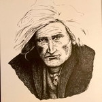 Man Sketch original on acid free watercolor paper 29.7x41cm new
